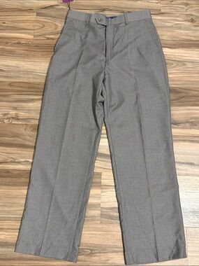 Vinci Dress Pants Mens 30x30 Gray Flat Front Straight Leg Formal Pocket NWT